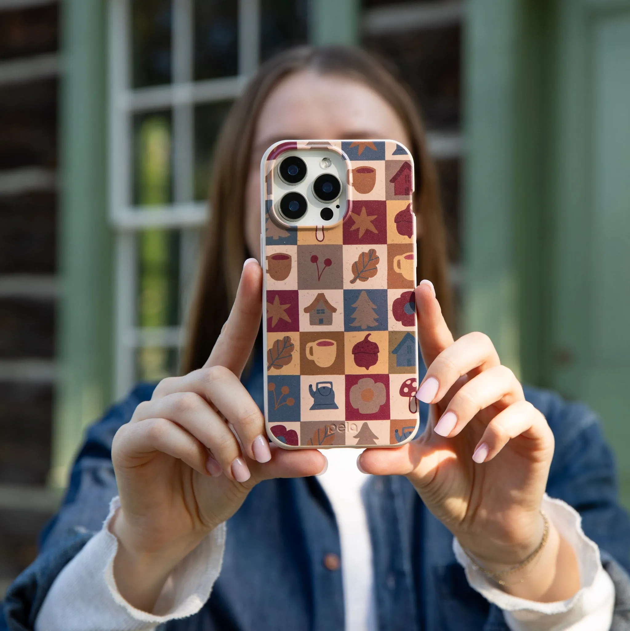 Luxury Texture Design London Fog Rustic Grid iPhone Air Case