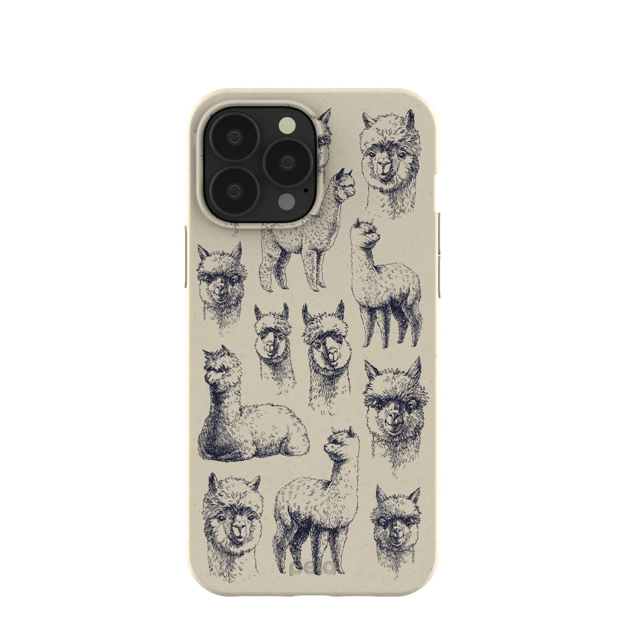 London Fog Spitting Llama iPhone 13 Pro Max Case Non Slip Surface Premium Edge Design