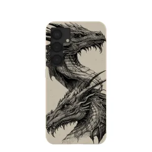 Matte Feel Luxury Feel London Fog Twin Dragons Samsung Galaxy S25 Case