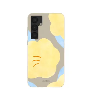 London Fog Yellow Flowers Samsung Galaxy S25 (Plus) Case Vivid Design Texture
