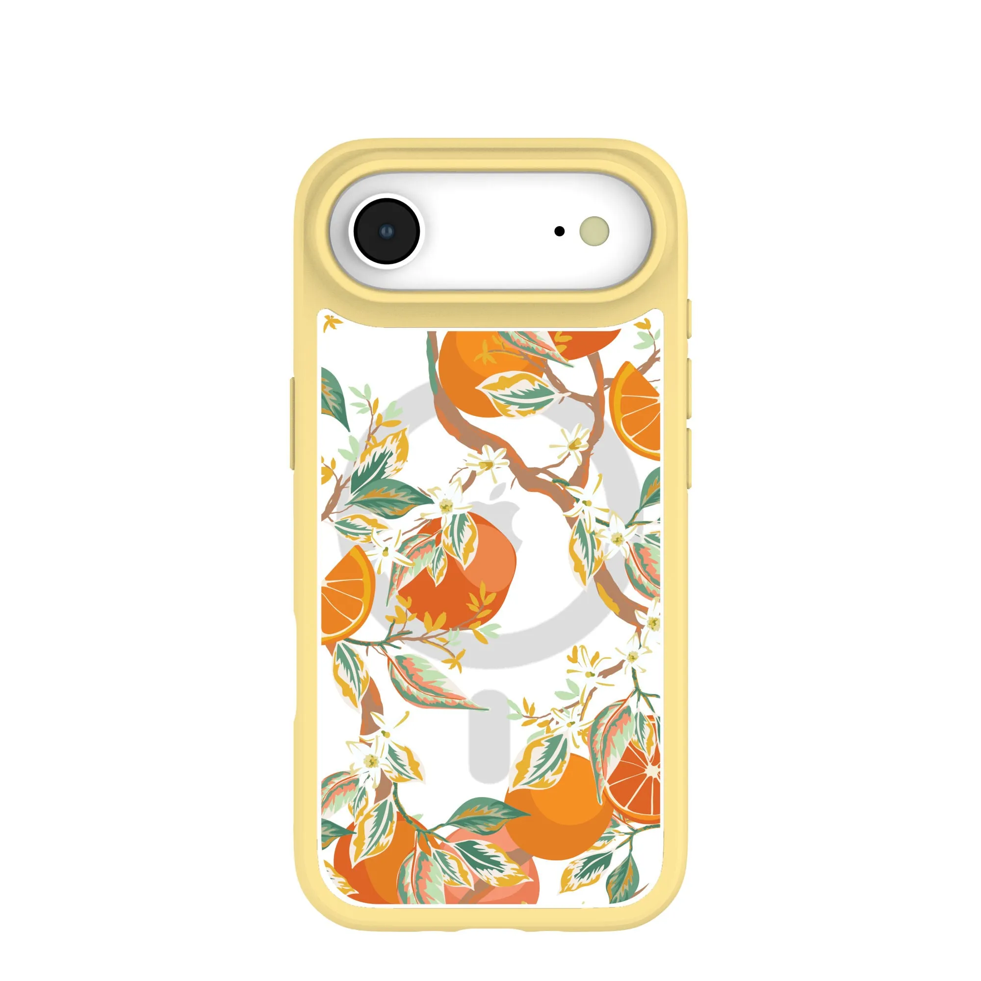 Clear Citrus Blooms iPhone Air Case With Sunbeam Ridge (MagSafe included) Textured Grip