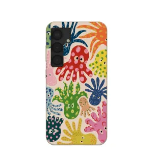 Elegant Texture Seashell Octopi Samsung Galaxy S25 Case
