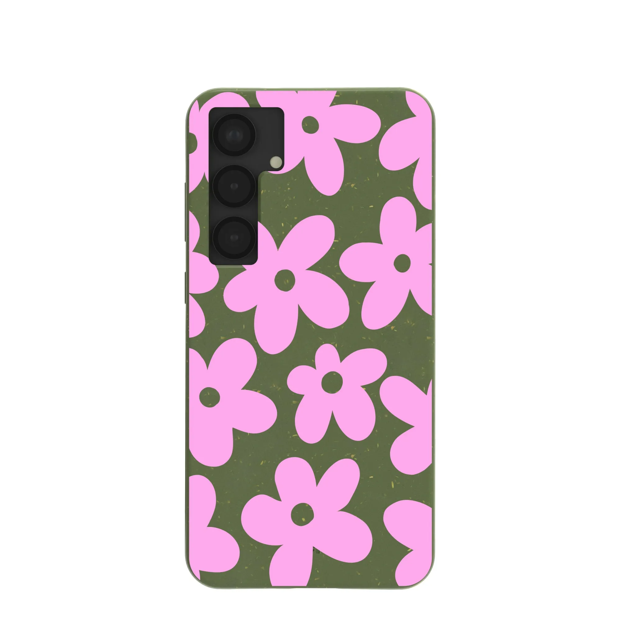 Forest Floor Pink Blooms Samsung Galaxy S25 (Plus) Case Crystal Finish Smooth Texture Pattern