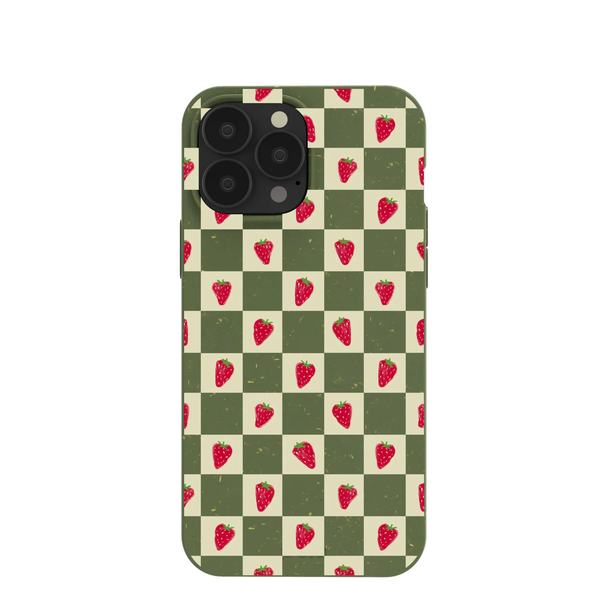 Forest Floor Strawberry Field iPhone 13 Pro Max Case Ergonomic Texture