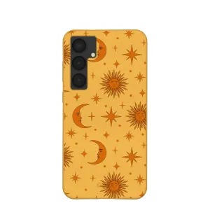 Durable Texture Finish Unique Pattern Honey Sun and Moon Samsung Galaxy S25 (Plus) Case