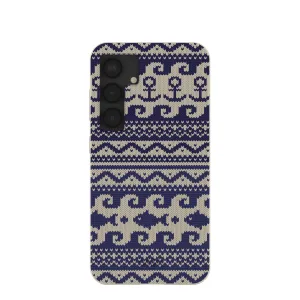 Sporty Design Modern Form London Fog Ocean Knit Samsung Galaxy S25 Case