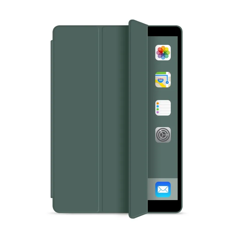 durable pad cover Stylish Gadget Silicone Tri-Fold Stand Case for iPad