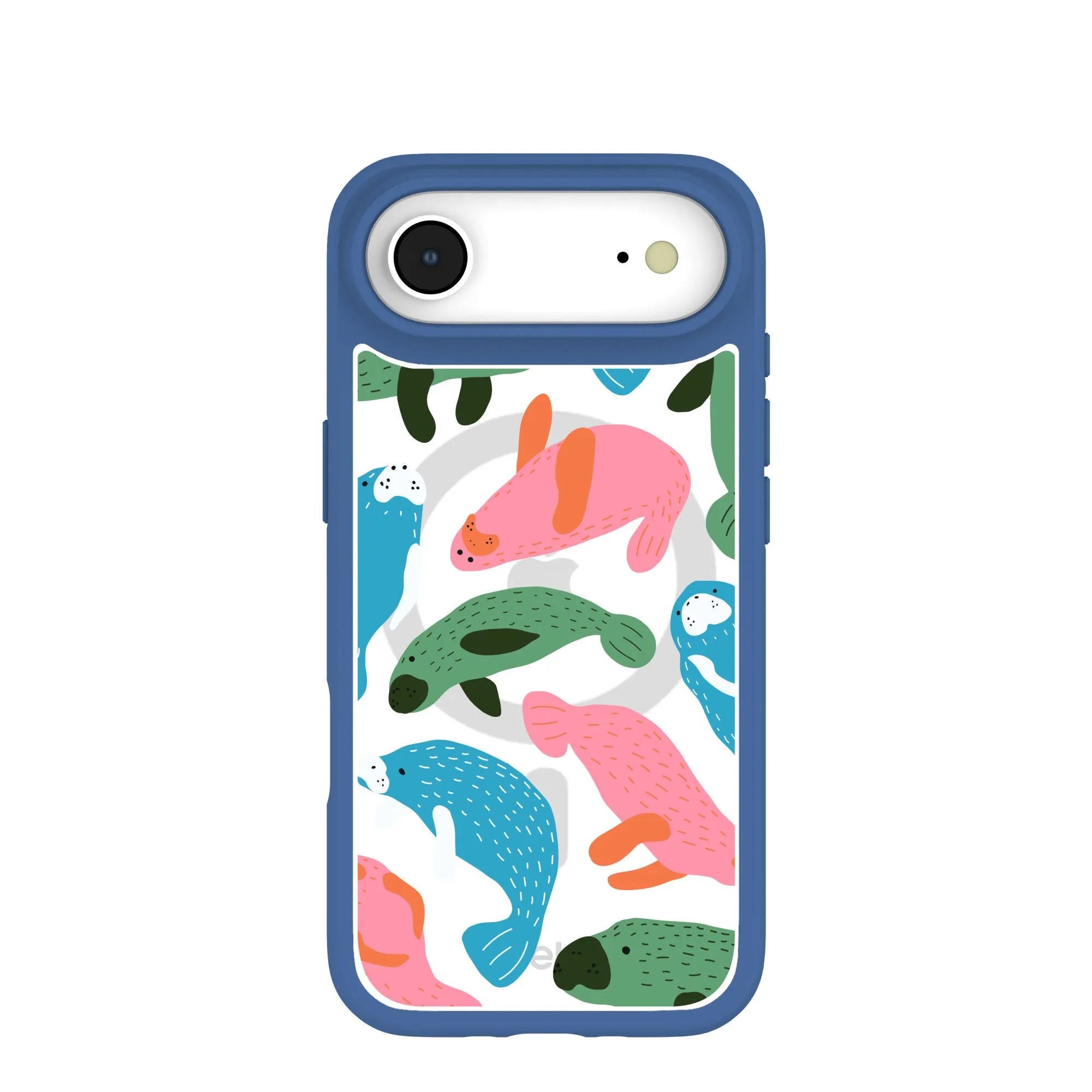 Clear Sea Cows iPhone Air Case With True Blue Ridge (MagSafe included) Smooth Outline Modern Layer