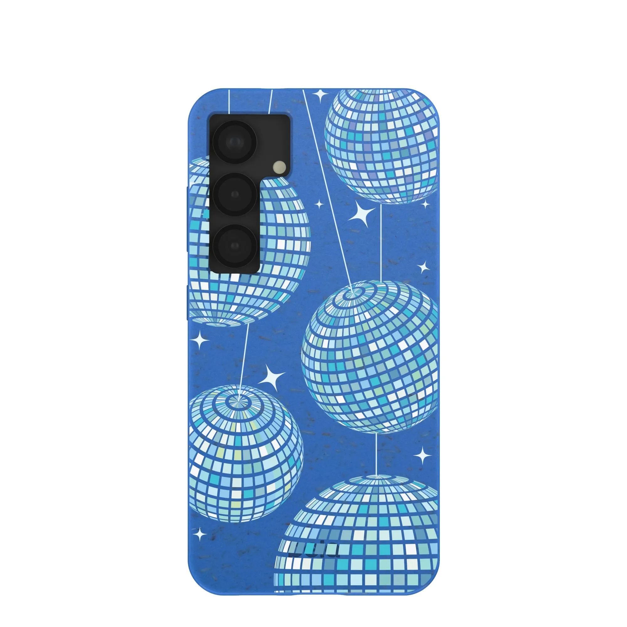 Electric Blue Blue Groove Samsung Galaxy S25 Case Elegant Build Texture