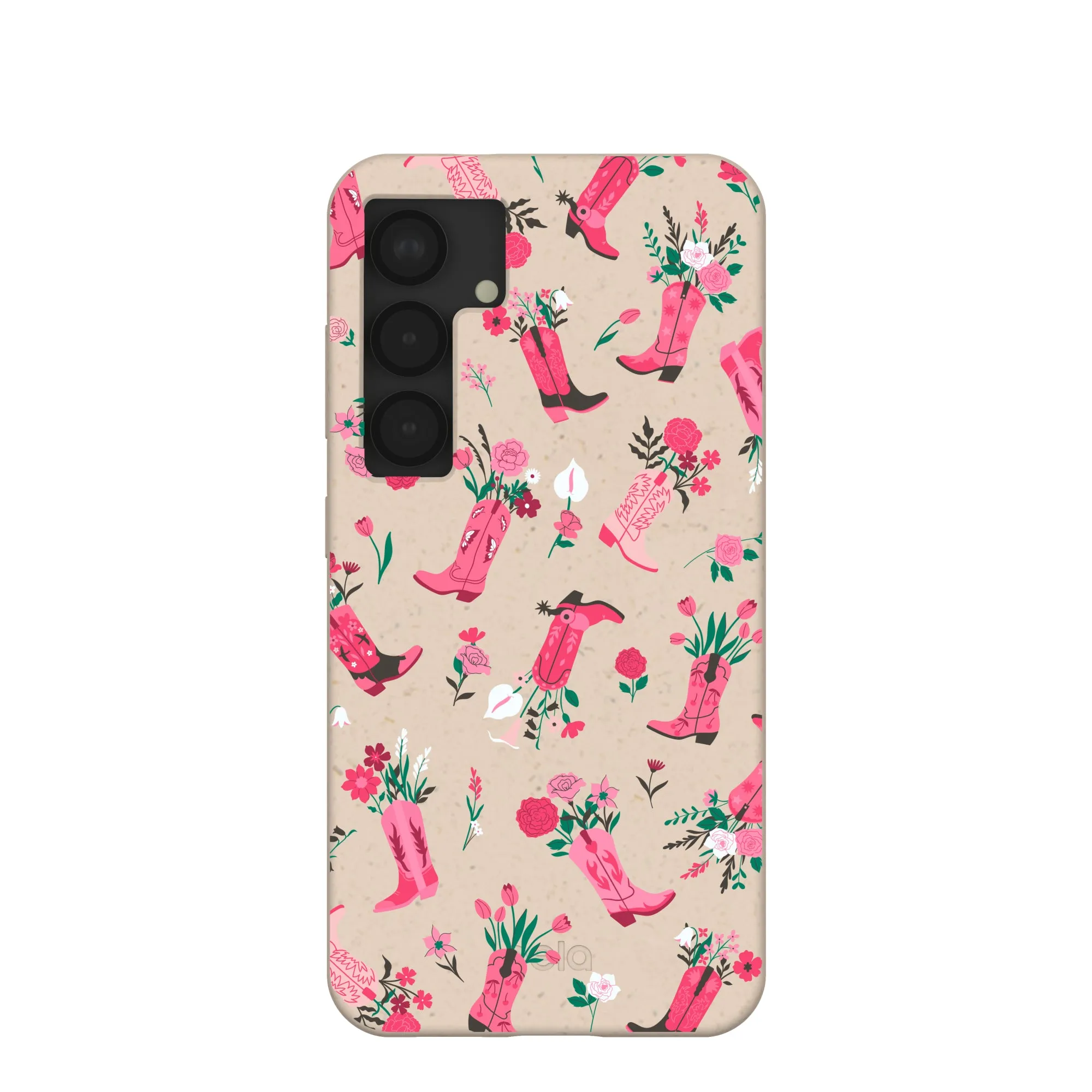 Minimal Surface Strong Frame Seashell Boots N Flowers Samsung Galaxy S25 Case