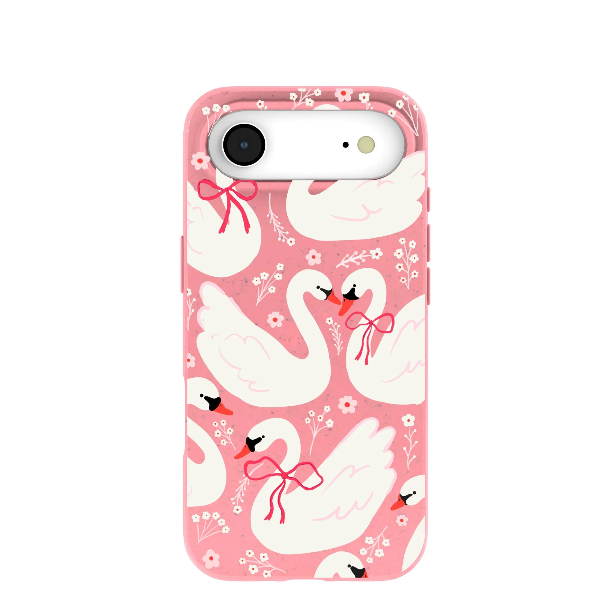 Bubblegum Pink Swan Garden iPhone Air Case Everyday Fit