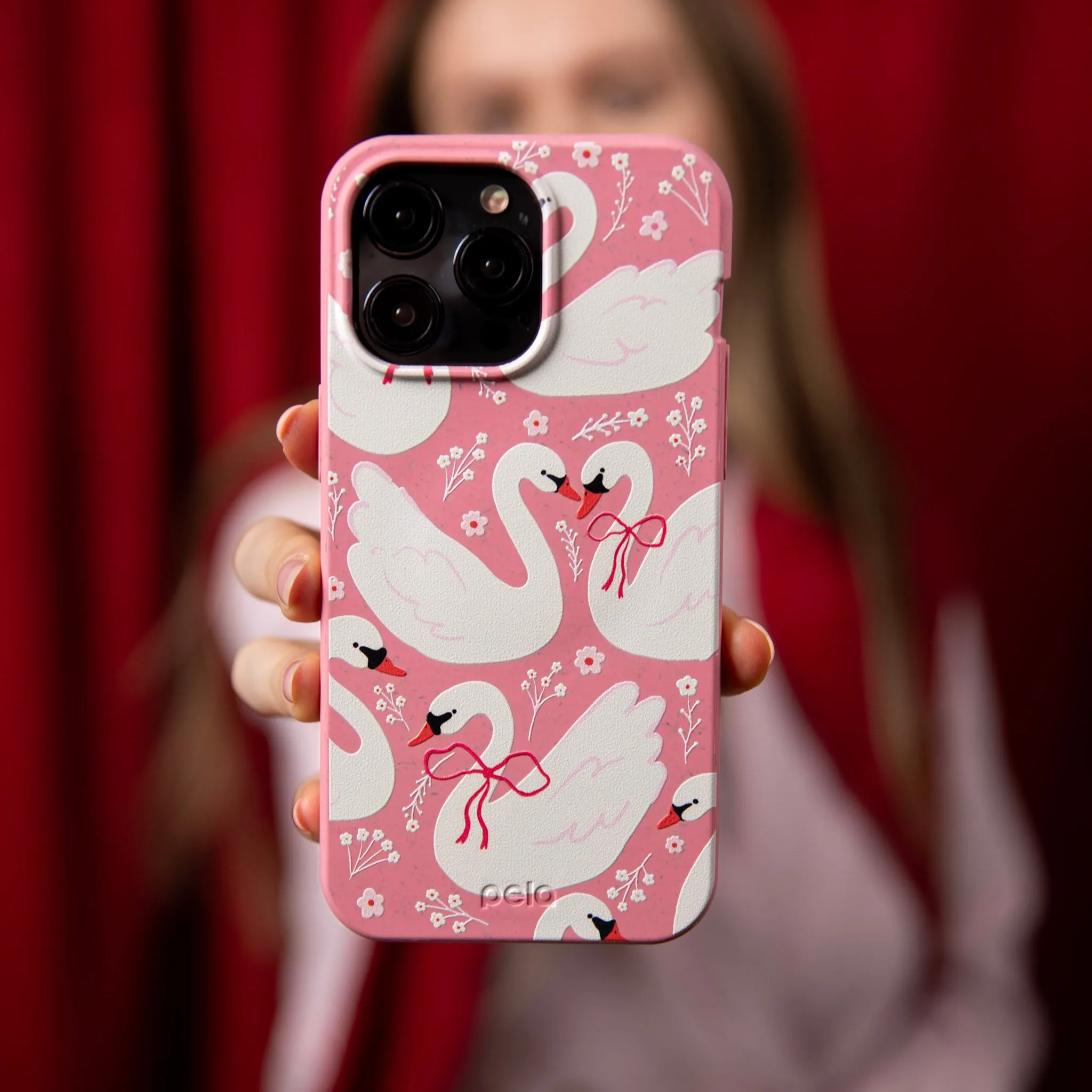 Bubblegum Pink Swan Garden iPhone Air Case Luxury Appeal Strong Frame