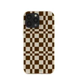 Rugged Frame Design London Fog Chestnut Checkers iPhone 13 Pro Max Case