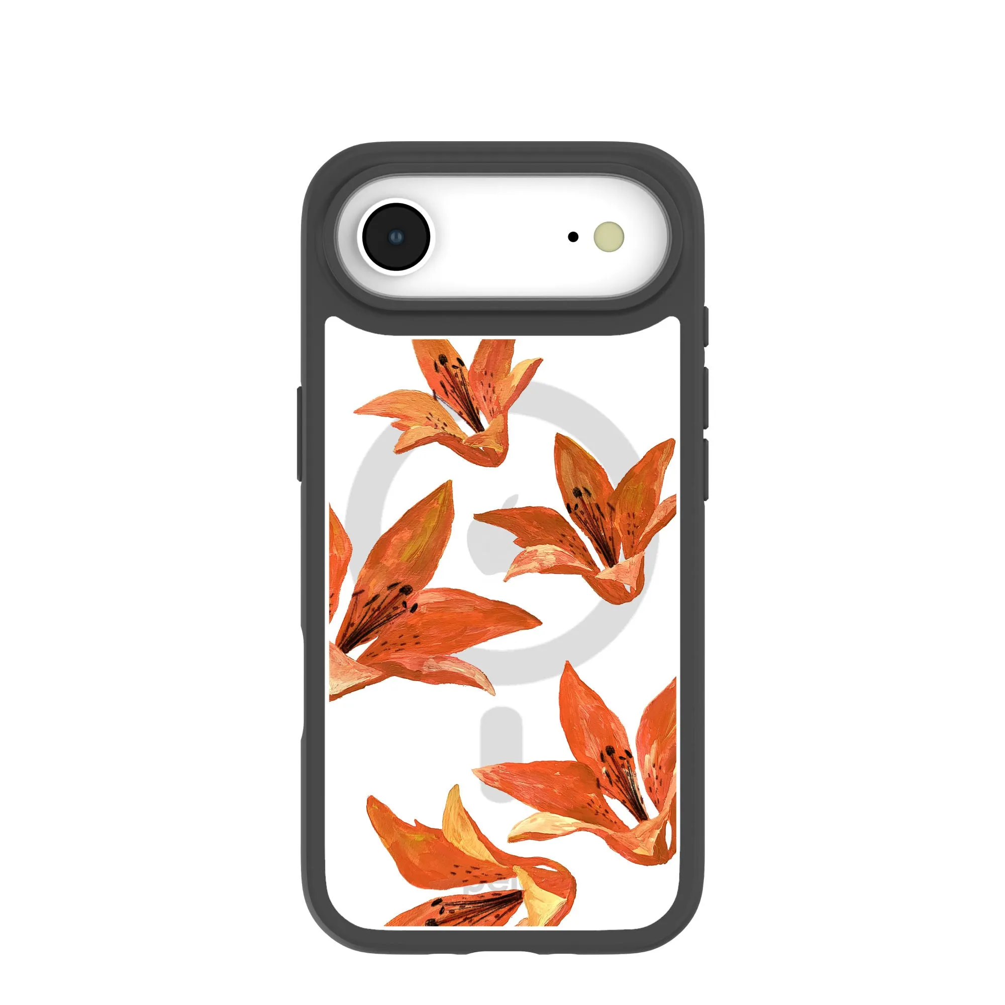 Professional Look Clear Tiger Lily iPhone Air Case With Noir Ridge (MagSafe included)