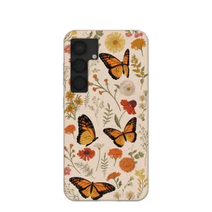 Vivid Texture Seashell Monarch Butterfly Samsung Galaxy S25 Case