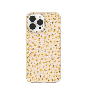 Sleek Appearance Seashell Little Yellow Flowers iPhone 13 Pro Max Case