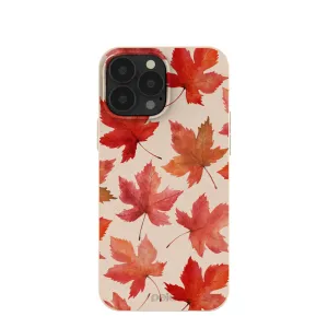Seashell Maple Leaf iPhone 13 Pro Max Case Shock Frame