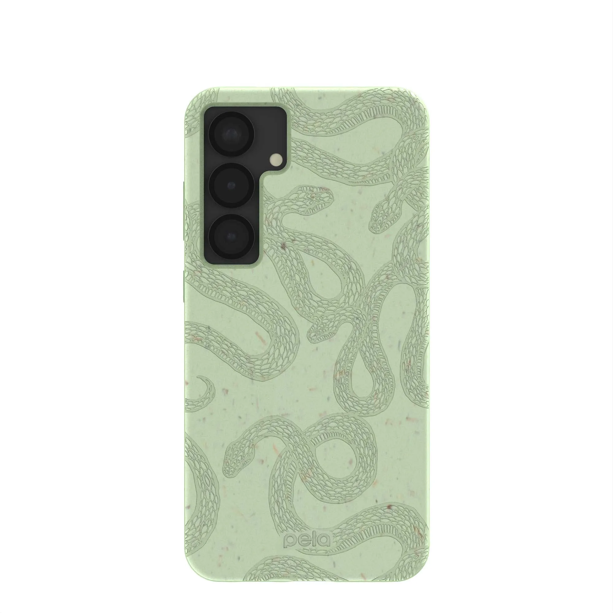 Protective Material Outdoor Use Sage Green Snaky Samsung Galaxy S25 (Plus) Case