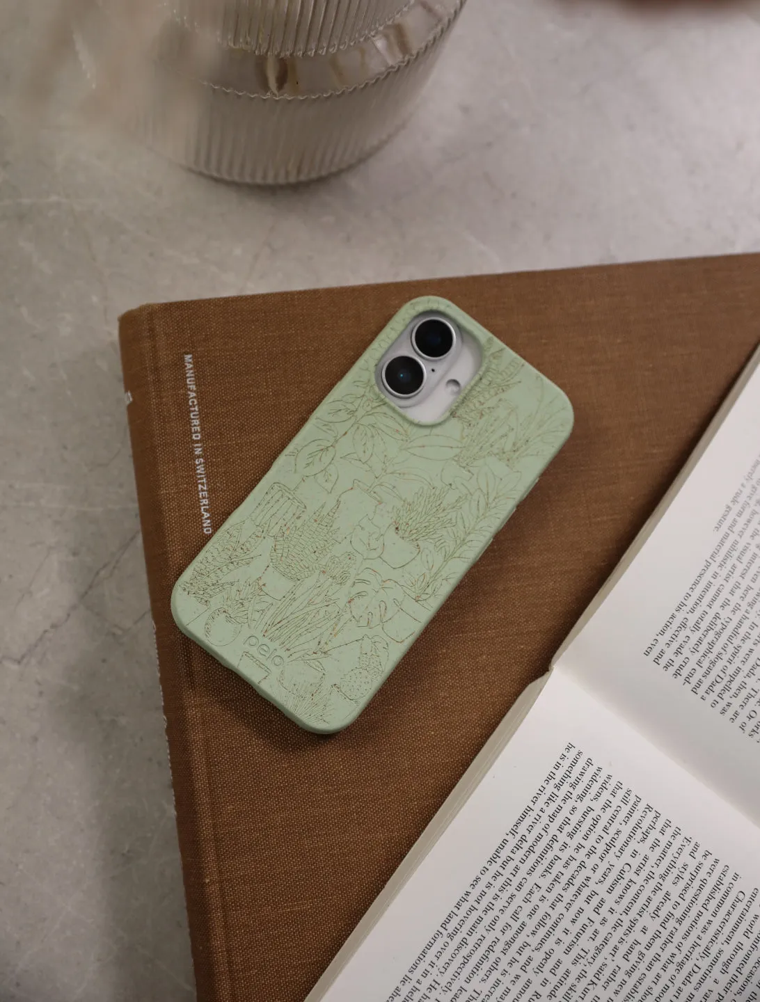 Modern Pattern Style Soft Shield Sage Green Green Oasis iPhone Air Case