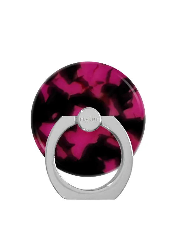 Phone Desk Spin Raspberry Tortoise Shell Adhesive Phone Ring Stand