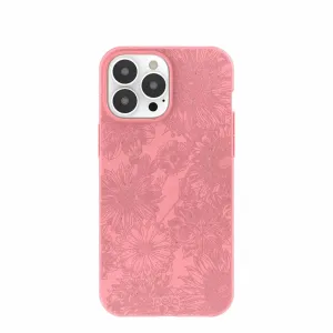 Versatile Design Bubblegum Pink Flora iPhone 13 Pro Max Case