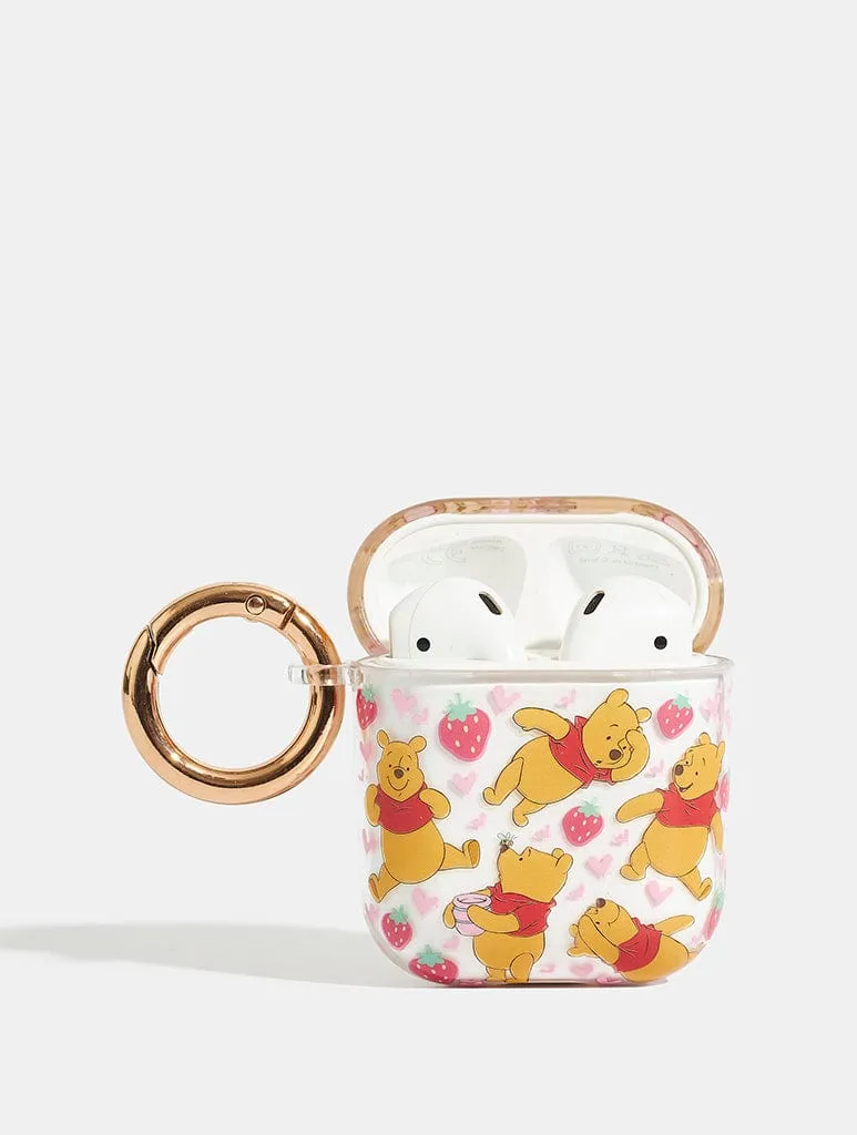 grip texture airpods cover Disney Winnie The Pooh Strawberry AirPods Case