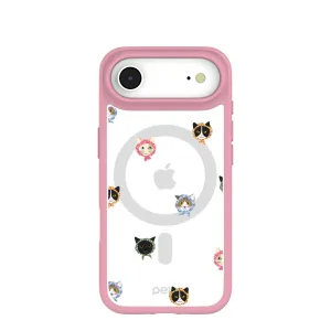 Clear Cat Couture iPhone Air Case With Petal Pink Ridge (MagSafe included) Smooth Shield Urban Texture