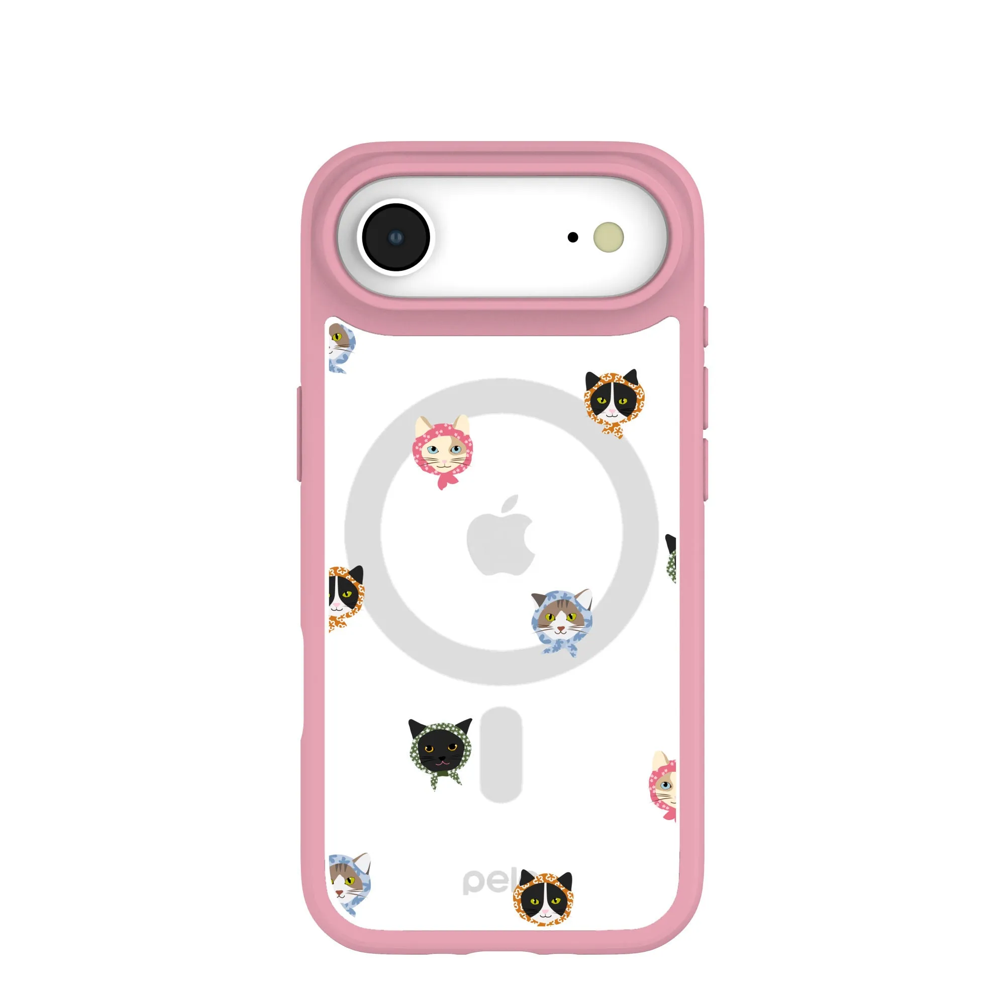 Clear Cat Couture iPhone Air Case With Petal Pink Ridge (MagSafe included) Smooth Shield Urban Texture