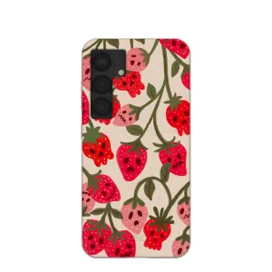 Seashell Strawboories Samsung Galaxy S25 Case Fashion Accessory Simple Look