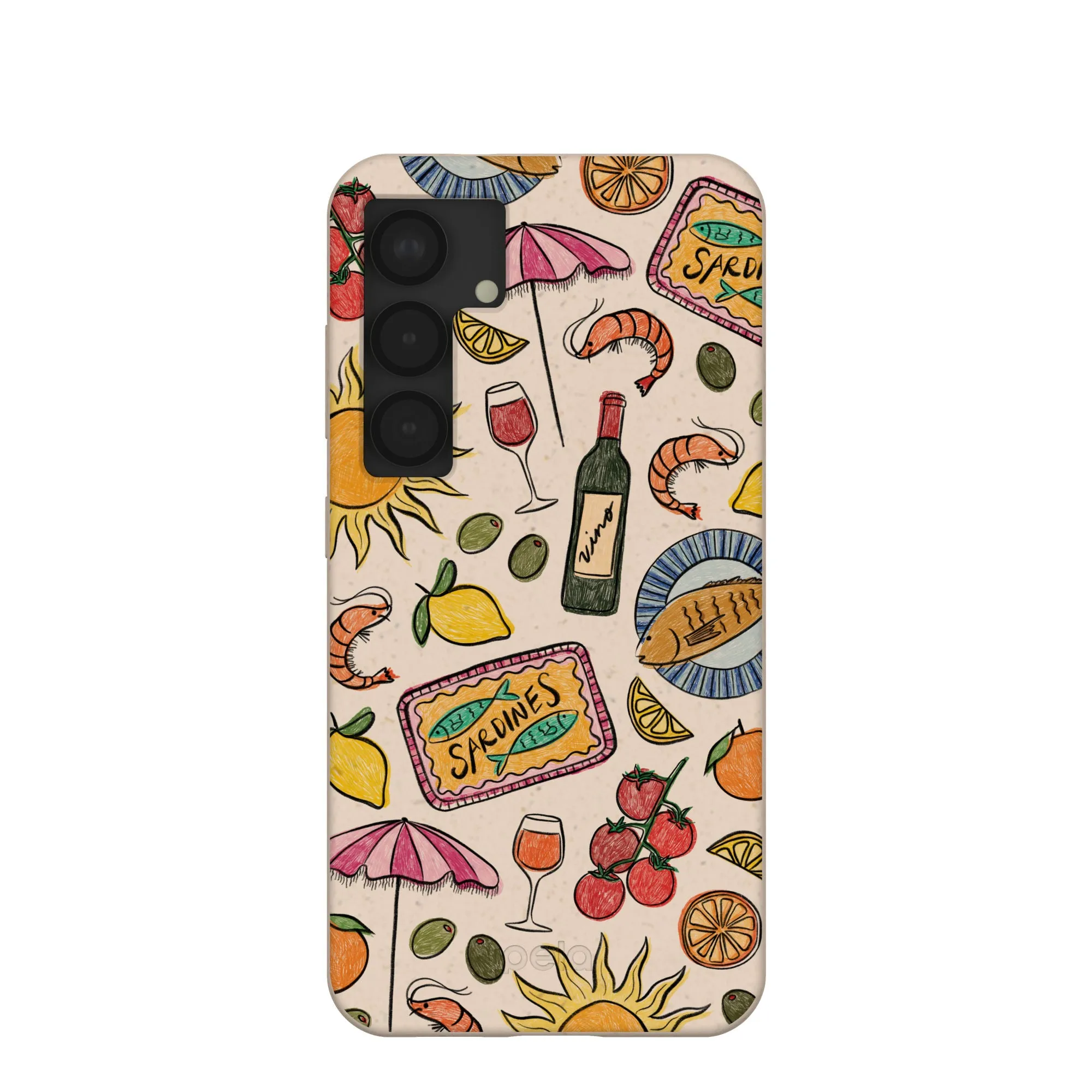 Seashell Coastal Bites Samsung Galaxy S25 Case Trendy Pattern Soft Layered Design