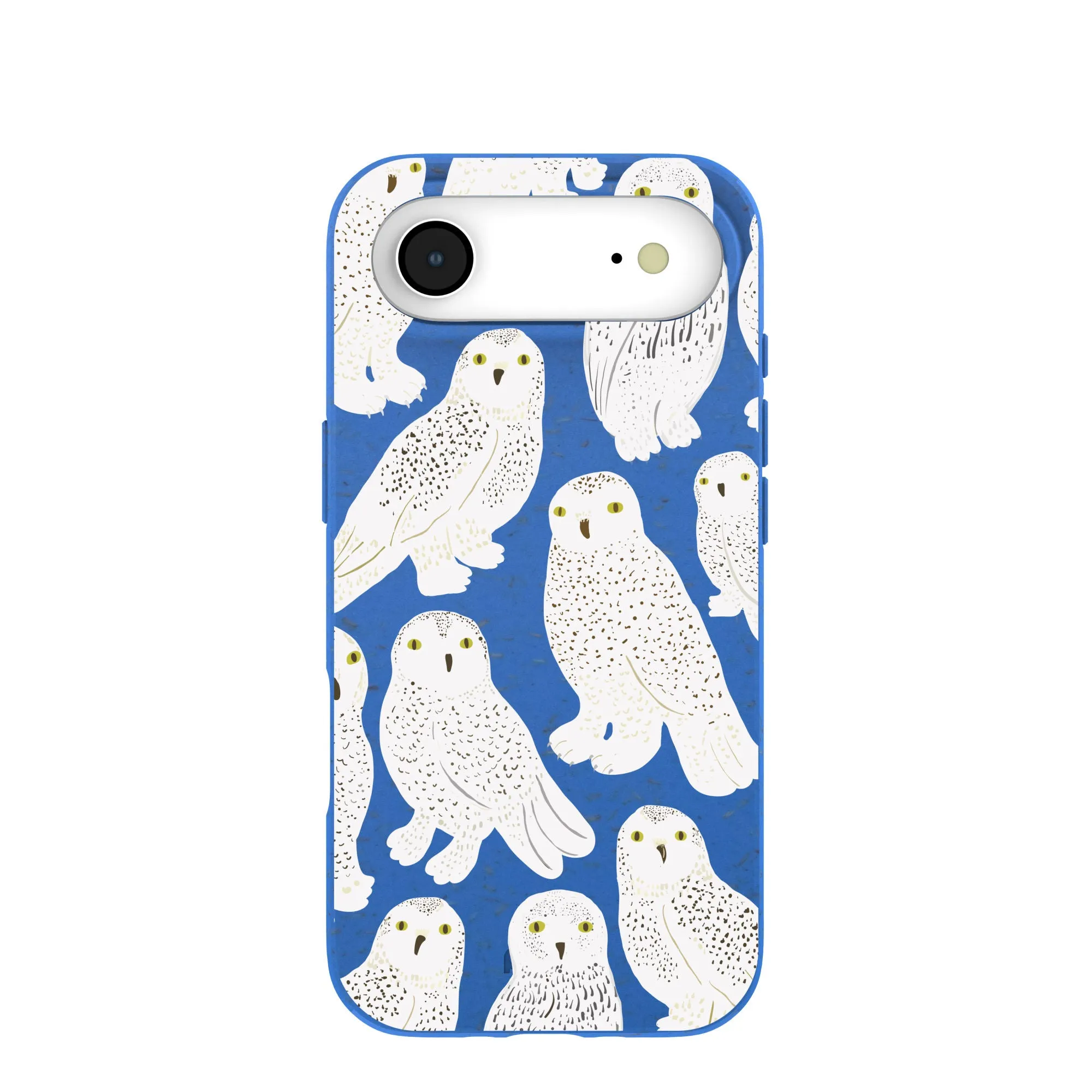 Electric Blue Snowy Owls iPhone Air Case Compact Build