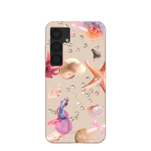 Seashell Aqua Dreams Samsung Galaxy S25 Case Comfort Layer Texture