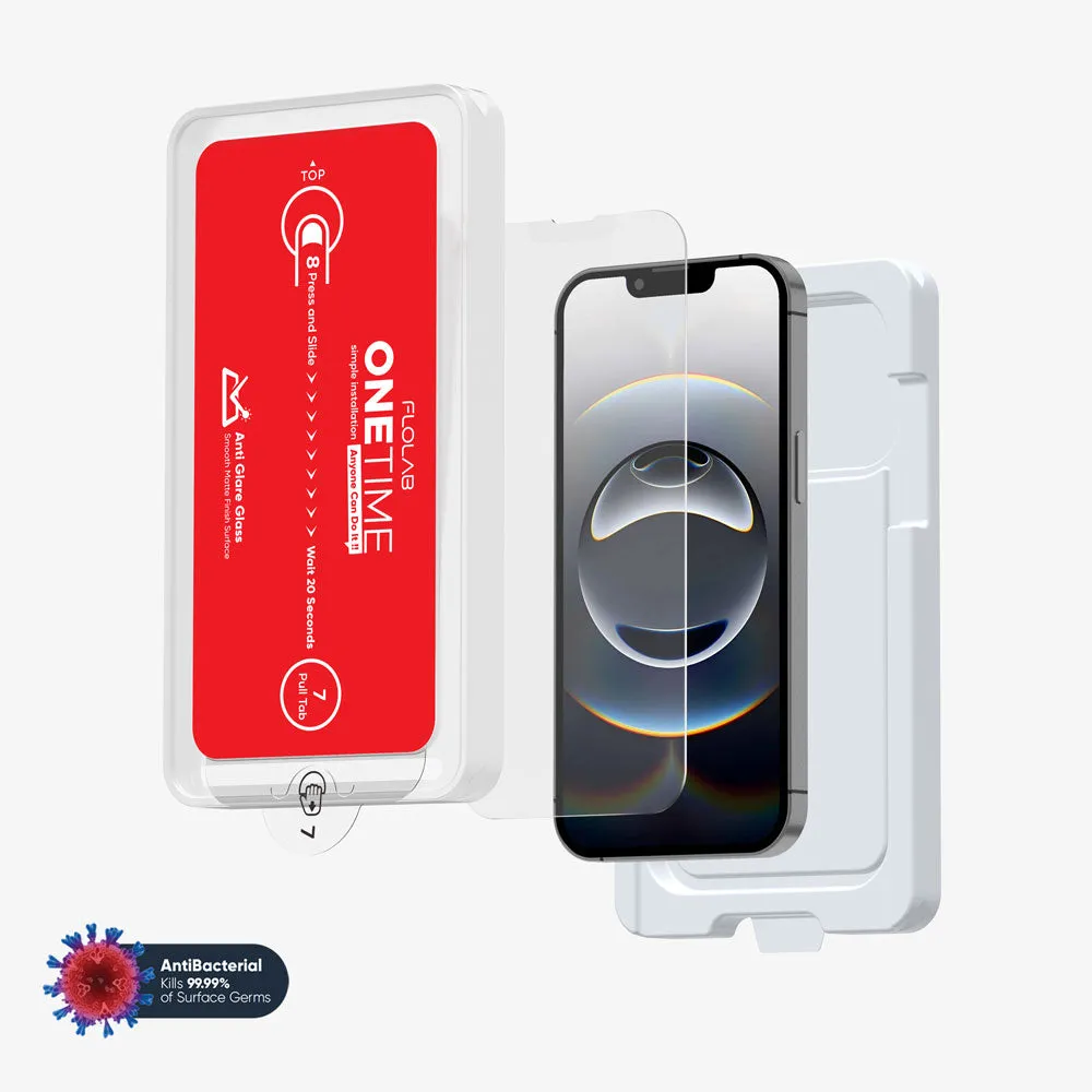 ONETIME NanoArmour for iPhone Anti-Glare Screen Protector: Dust-Free Installation, Case Friendly, Matte Screen Safety Full Coverage Shield