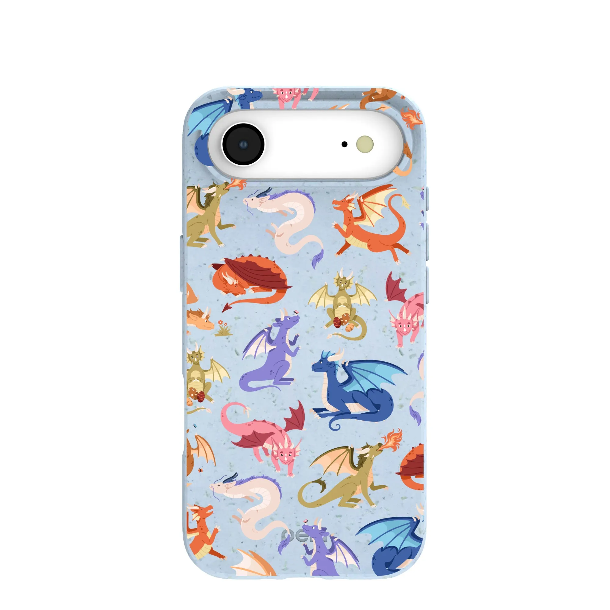 Powder Blue Dragon Cuties iPhone Air Case Soft Build Texture