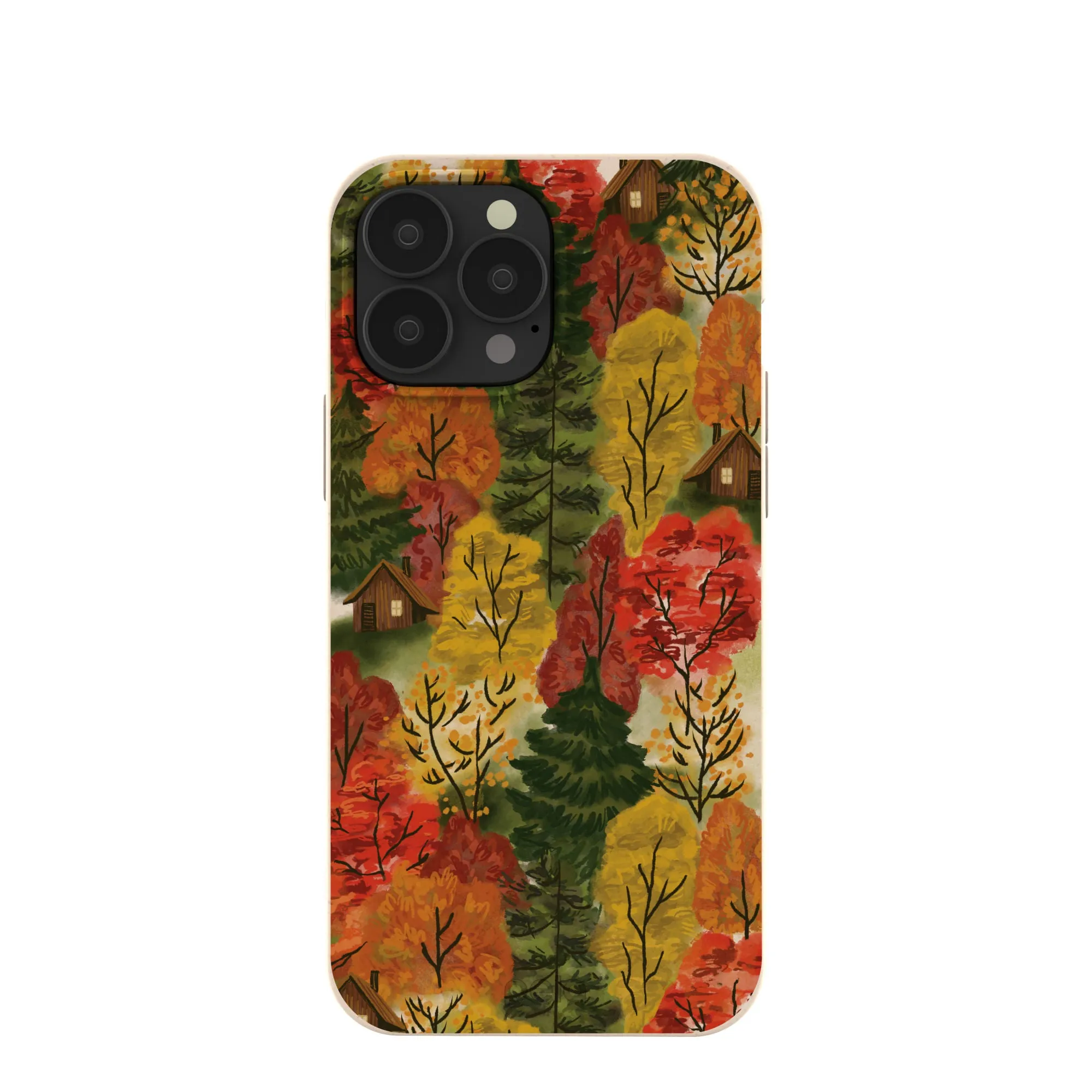 Lightweight texture Protective barrier Seashell Cabins in the Woods iPhone 13 Pro Max Case