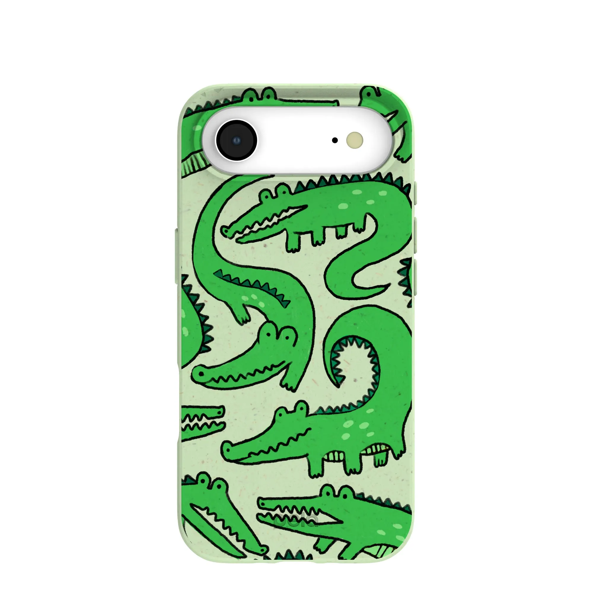 Sage Green Croc a Doodle iPhone Air Case Simple Style