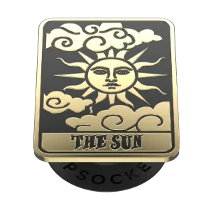 Pop Socket Holder Grip Style Enamel Sun Tarot Card PopGrip