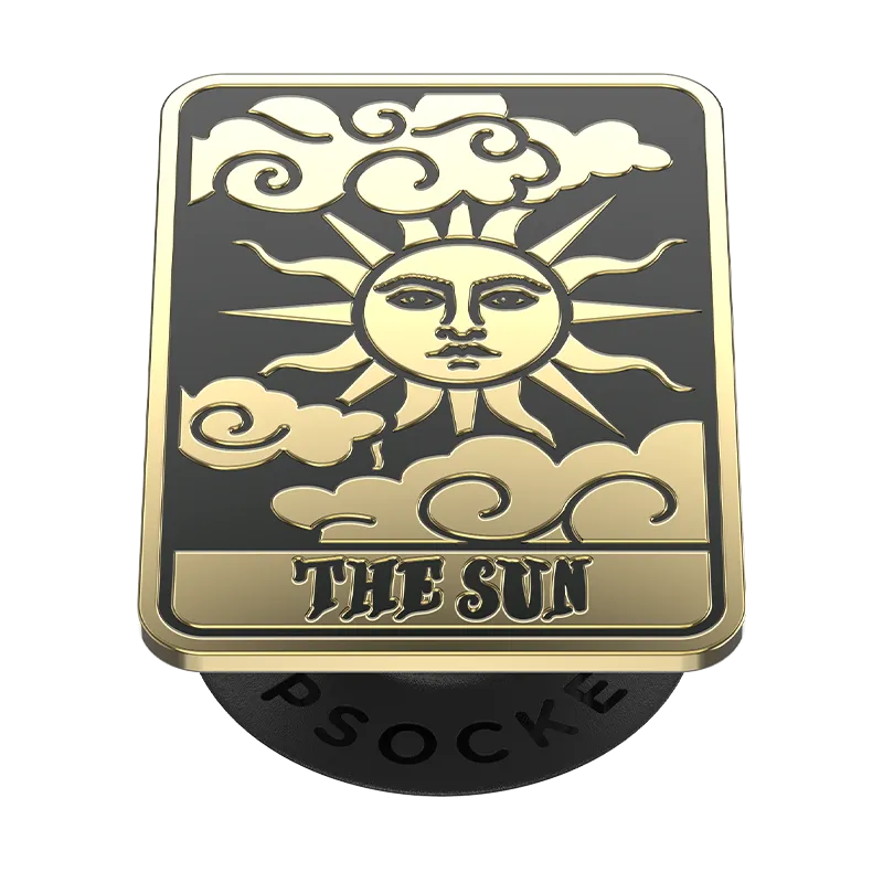 Pop Socket Holder Grip Style Enamel Sun Tarot Card PopGrip