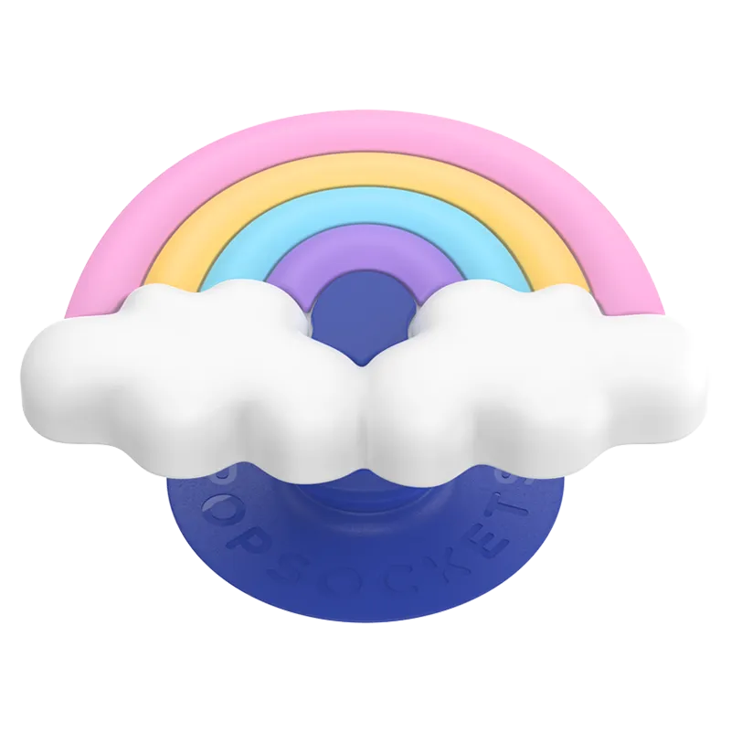 Rainbow Fluff PopGrip Fold Max Grip Pop Socket Streaming Use