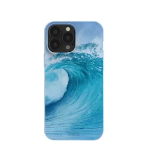 Powder Blue Big Wave iPhone 13 Pro Max Case Ultra Slim