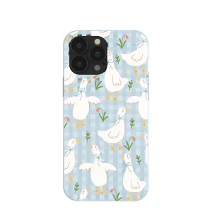 Powder Blue Blooming Quackers iPhone 13 Pro Max Case Soft Silicone Light Design