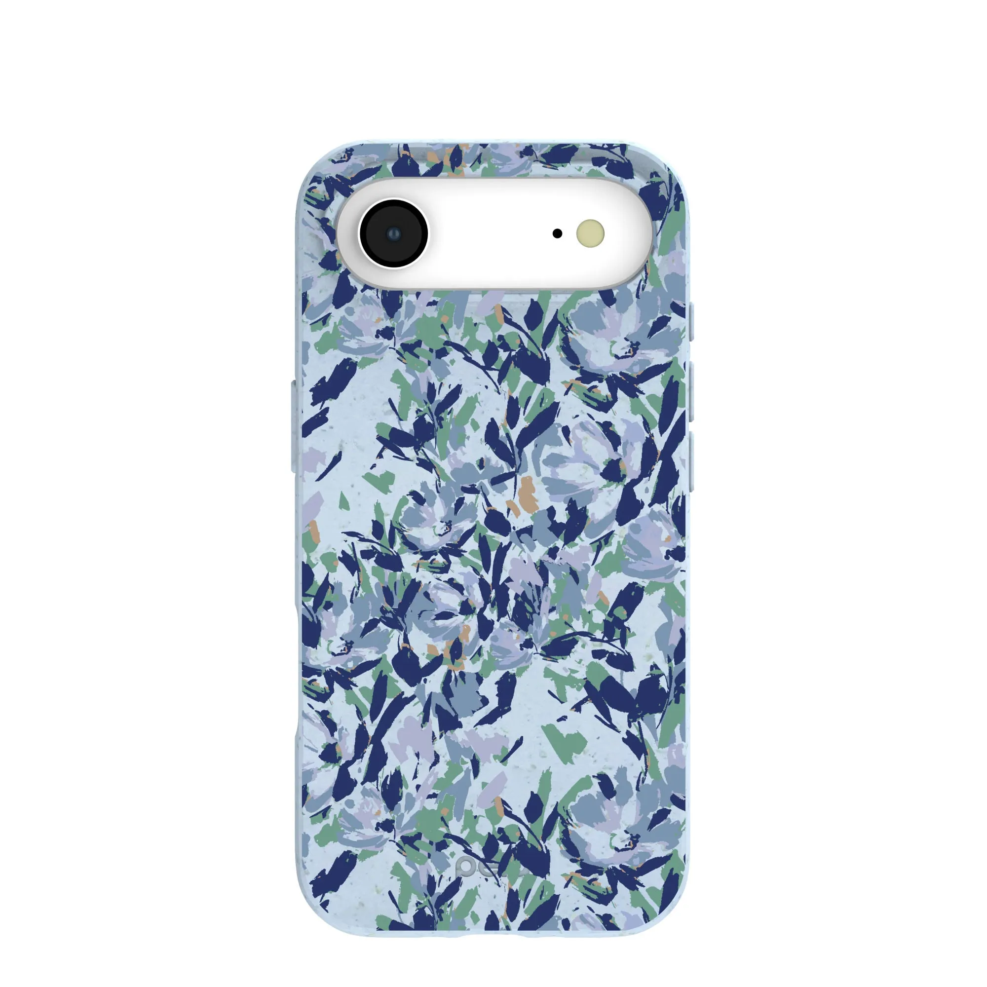 Powder Blue Blue Blooms iPhone 17 Air Case Flexible Pattern Layer Transparent Edge