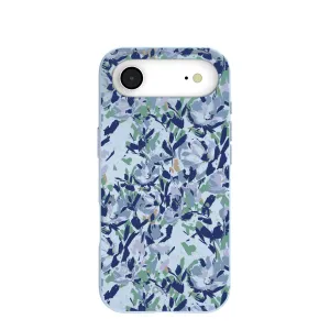 Powder Blue Blue Blooms iPhone 17 Air Case Flexible Pattern Layer Transparent Edge