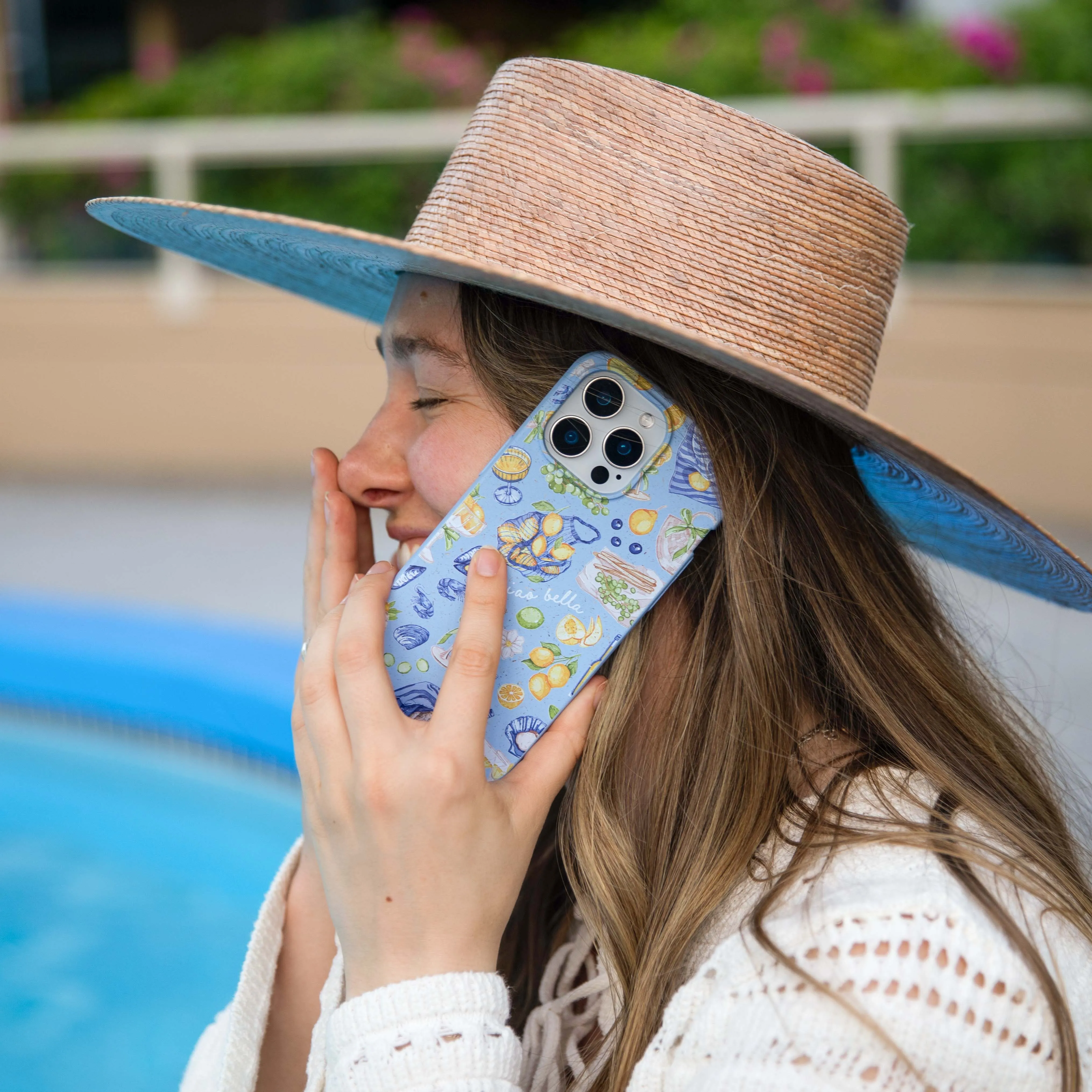 Vivid Pattern Design Powder Blue Ciao Bella iPhone Air Case