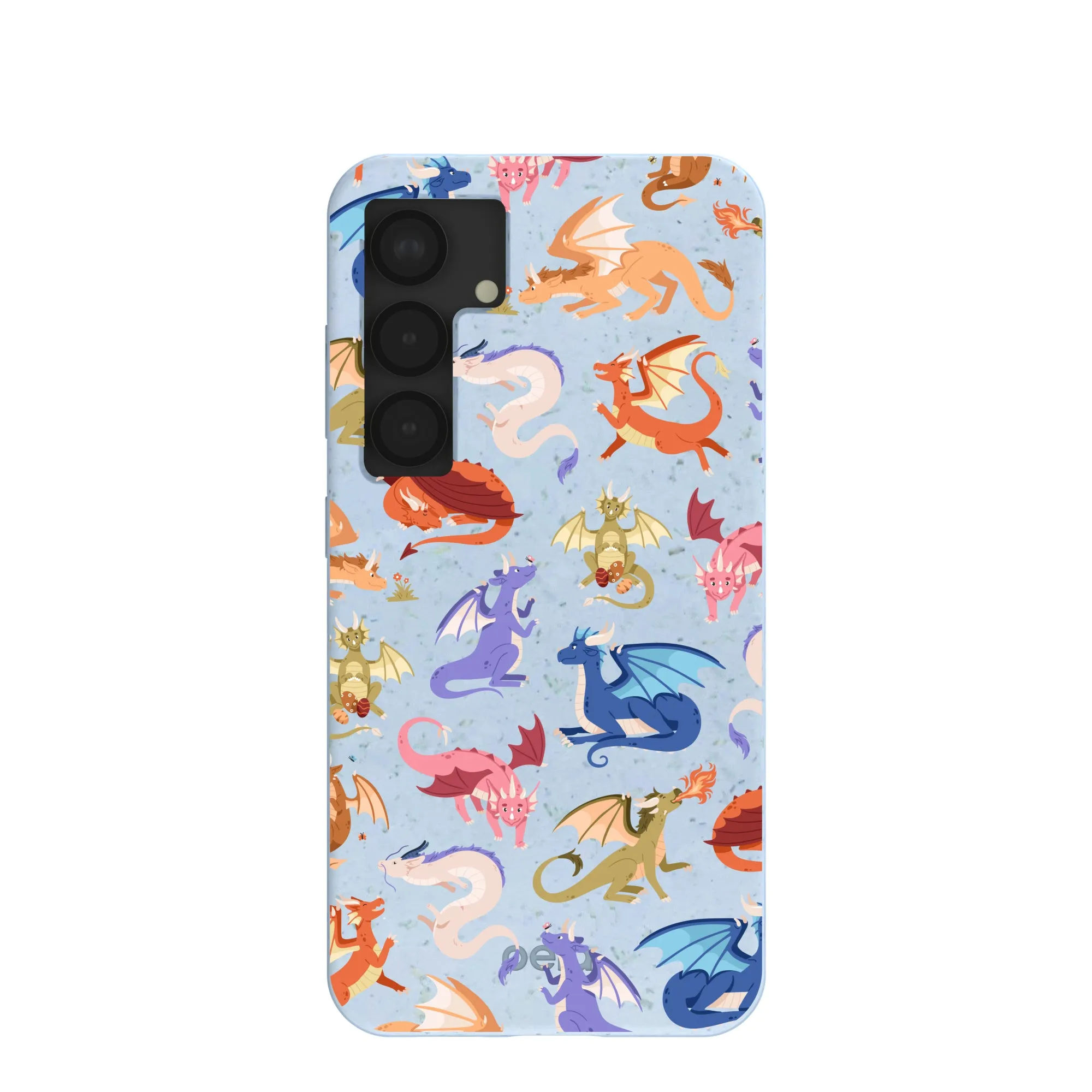 Comfort Padding Matte Guard Powder Blue Dragon Cuties Samsung Galaxy S25 Case