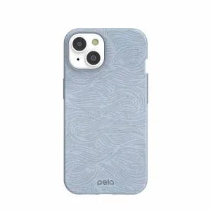 Scratch Proof Comfort Finish Layer Powder Blue Ebb and Flow iPhone 14/16e Case