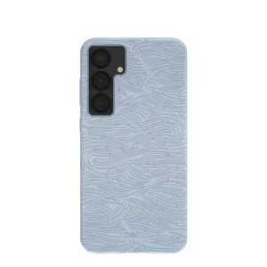 Protective Build Texture Powder Blue Ebb and Flow Samsung Galaxy S25 (Plus) Case