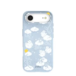 Simple Style Powder Blue Fluffy Flower iPhone Air Case