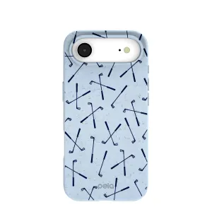 Gloss Finish Design Sleek Guard Powder Blue Golf Clubs iPhone Air Case