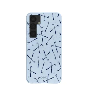 Powder Blue Golf Clubs Samsung Galaxy S25 (Plus) Case Durable Finish Premium Finish